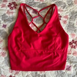 Sweaty Betty Vibrant Pink Strappy Sports Bra Bralette Active Top UK Large/ US 10